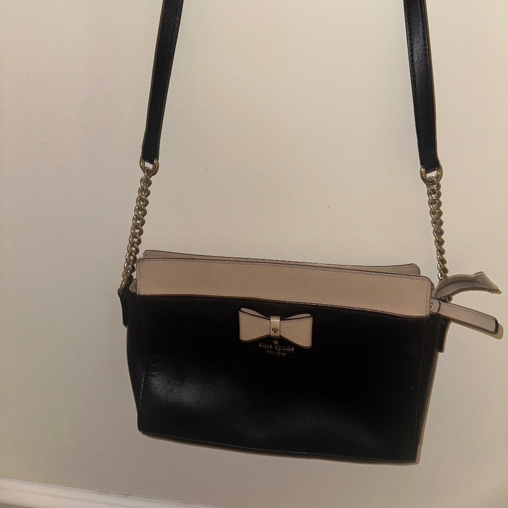 KATE SPADE Two Tone Purse, Black and Pink
